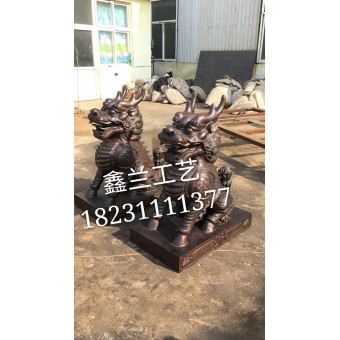 铜雕麒麟是中国人熟悉的吉祥瑞兽--麒麟阁  麒麟台